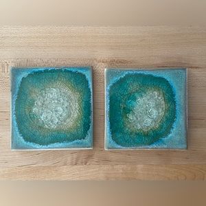 Set of two Anthropologie coasters